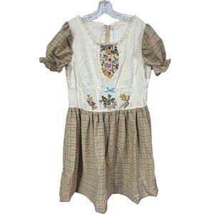 Vintage Handmade Octoberfest Style Dirndl Fall Fairy Dress size 18